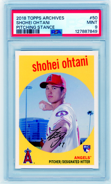 2018 Topps Archives #50 Shohei Ohtani Pitching Stance PSA 9 MINT!