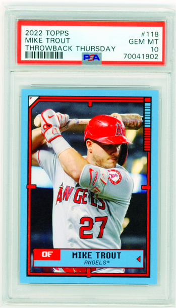 2022 Topps Throwback Thursday #118 Mike Trout PSA 10 GEM MINT!