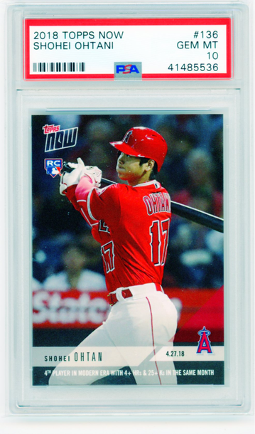 2018 Topps Now #136 Shohei Ohtani PSA 10 GEM MINT!