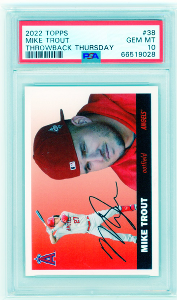 2022 Topps Throwback Thursday #38 Mike Trout PSA 10 GEM MINT!
