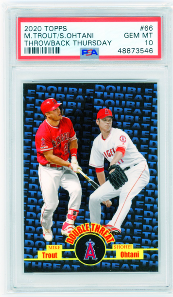 2020 Topps Throwback Thursday #66 Trout/Ohtani PSA 10 GEM MINT!