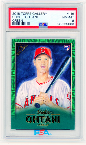 2018 Topps Gallery #116 Shohei Ohtani Green PSA 8 NM-MT!