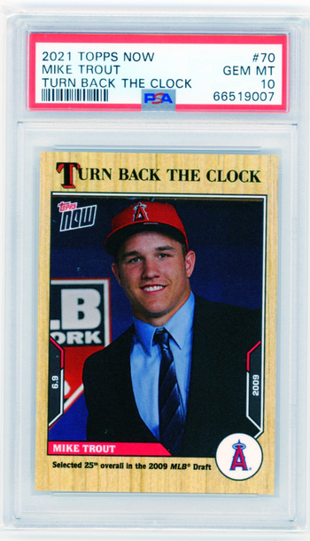 2021 Topps Now #70 Mike Trout Turn Back The Clock PSA 10 GEM MINT!