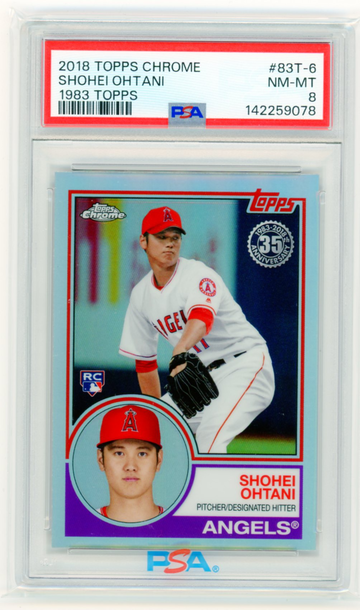 2018 Topps Chrome #83T-6 Shohei Ohtani 1983 Topps PSA 8 NM-MT!
