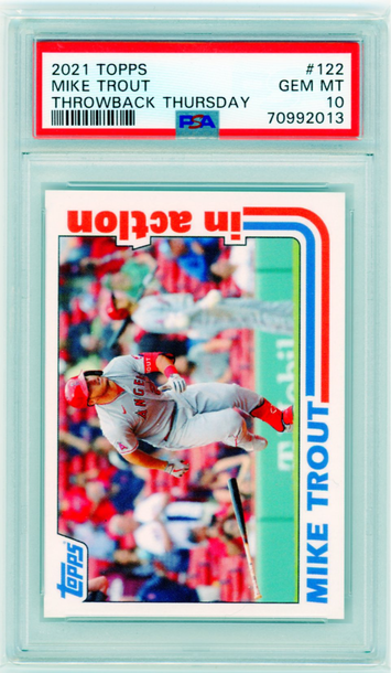 2021 Topps Throwback Thursday #122 Mike Trout PSA 10 GEM MINT!