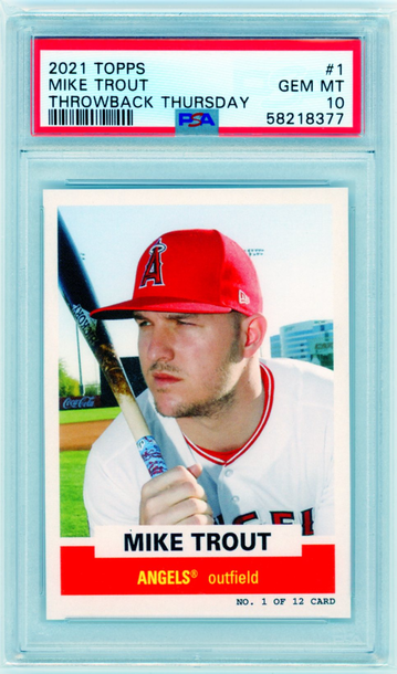 2021 Topps Throwback Thursday #1 Mike Trout PSA 10 GEM MINT!