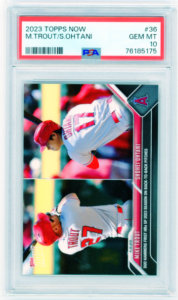 2023 Topps Now #36 Trout/Ohtani PSA 10 GEM MINT!