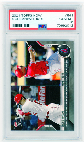 2021 Topps Now #841 Ohtani/Trout PSA 10 GEM MINT!