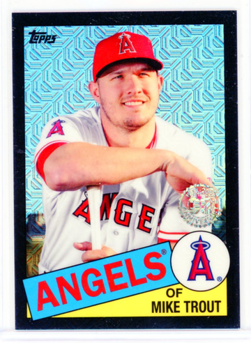 2020 Topps Silver Pack 1985 Chrome #85C-1 Mike Trout Black Refractor