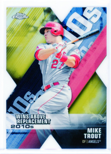 2020 Topps Chrome DOD-1 Mike Trout Wins Above Replacement Gold Refractor