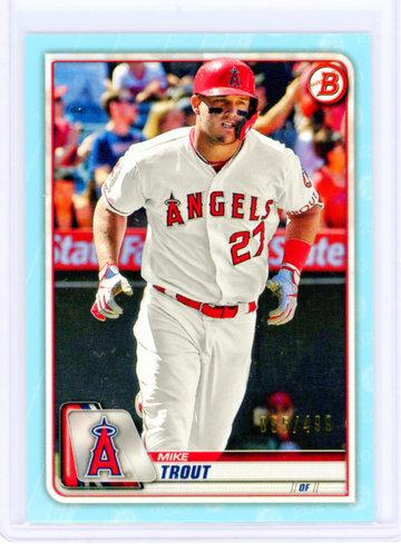2020 Bowman #1 Mike Trout Sky Blue 