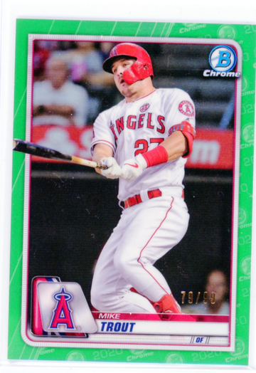 2020 Bowman Chrome #1 Mike Trout Green Refractor