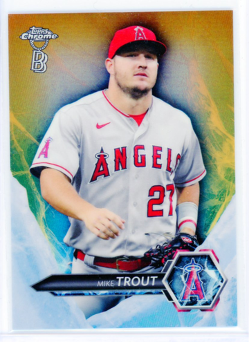 2021 Ben Baller Chrome #I-2 Mike Trout Ice Gold Refractor