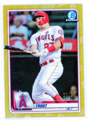 2020 Bowman Chrome #1 Mike Trout Gold Refractor