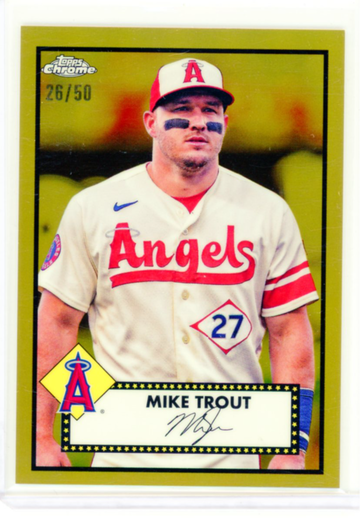 2023 Topps Chrome Lids #52-6 Mike Trout Gold Refractor
