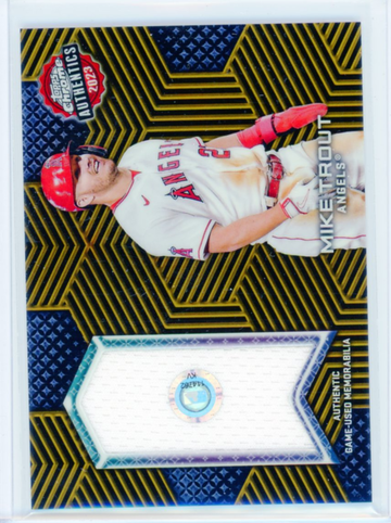 2023 Topps Chrome Authentics #TCA-MT Mike Trout Gold Refractor 