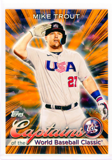 2023 Topps Captains of the World Baseball Classic #CC-19 Mike Trout Orange