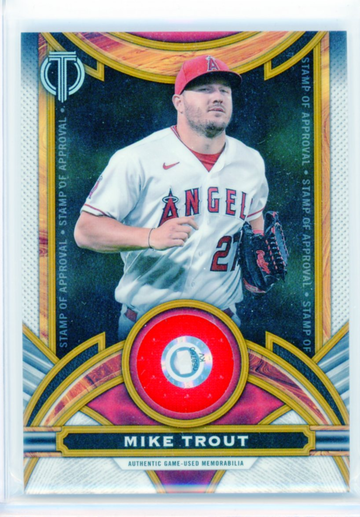 2023 Topps Tribute Stamp of Approval Relic #SOA-MT Mike Trout Orange 