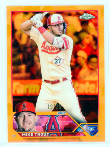 2023 Topps Chrome Sapphire #27 Mike Trout Orange Refractor