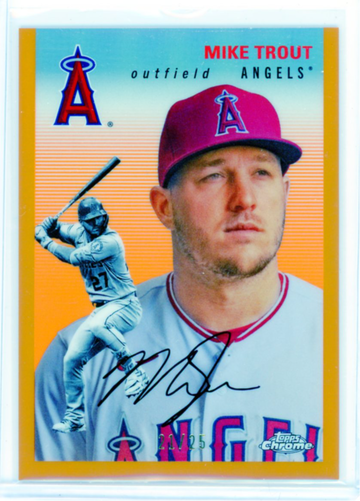 2023 Topps Chrome Platinum #150 Mike Trout Orange Refractor