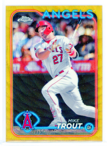 2024 Topps Chrome #200 Mike Trout Gold Wave Refractor