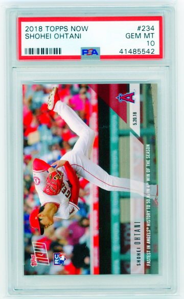 2018 Topps Now #234 Shohei Ohtani PSA 10 GEM MINT!
