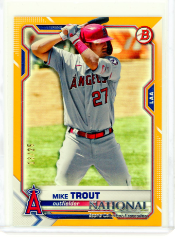 2021 Bowman NSCC Wrapper Redemption #10 Mike Trout Orange!