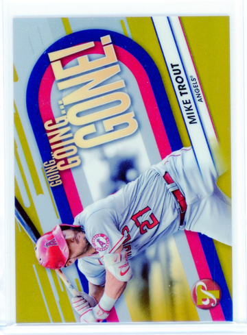 2023 Topps Pristine Going Going Gone! #GGG-22 Mike Trout Gold Refractor!