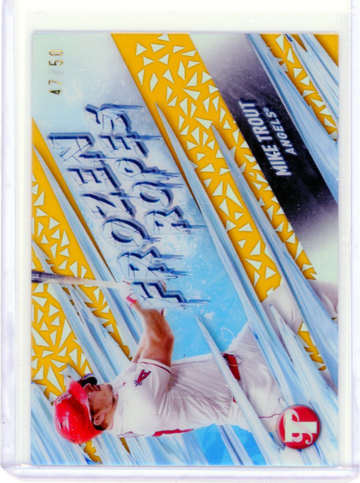 2024 Topps Pristine Frozen Ropes #FR-20 Mike Trout Gold!