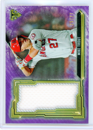 2020 Topps Triple Threads Jumbo Relics SJR-MT Mike Trout Amethyst