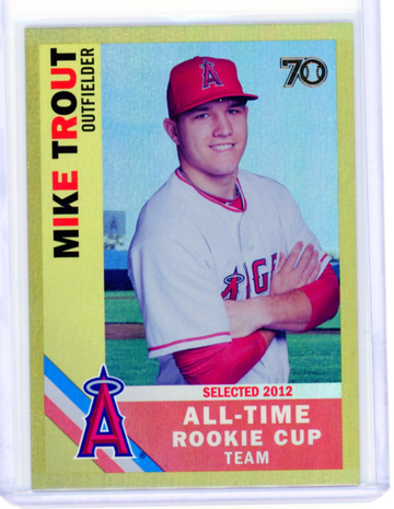 2021 Topps All Star Rookie ATRCT-3 Mike Trout All Time Rookie Cup Gold Foil!