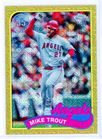 2024 Topps Chrome Update T89CU-100 Mike Trout '89 Topps Gold Refractor!