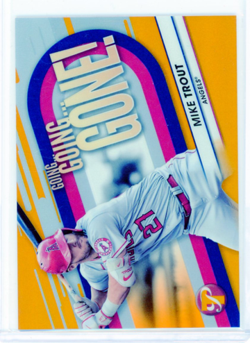 2023 Topps Pristine Going Going Gone! #GGG-22 Mike Trout Orange Refractor!
