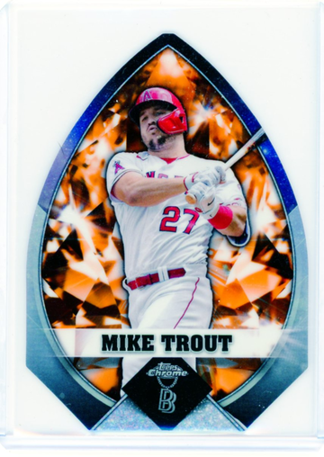2022 Topps Chrome Ben Baller Die Cut #BBDC-1 Mike Trout Orange Refractor!