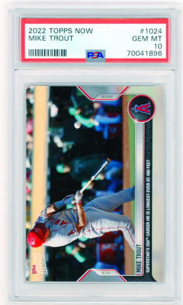 2022 Topps Now #1024 Mike Trout PSA 10 GEM MINT!