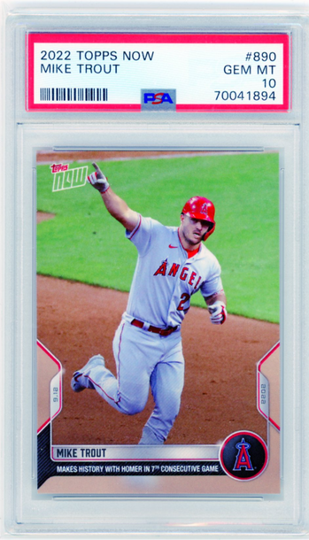 2022 Topps Now #890 Mike Trout PSA 10 GEM MINT!