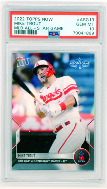 2022 Topps Now #ASG13 Mike Trout MLB All Star Game PSA 10 GEM MINT!