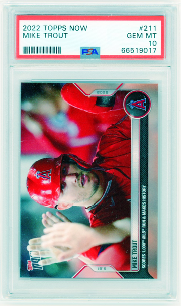 2022 Topps Now #211 Mike Trout PSA 10 GEM MINT!
