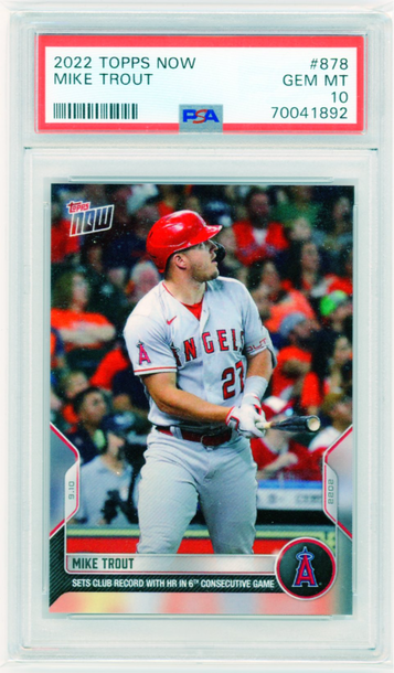2022 Topps Now #878 Mike Trout PSA 10 GEM MINT!