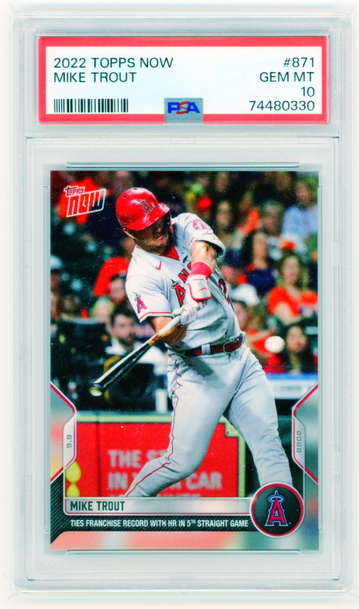 2022 Topps Now #871 Mike Trout PSA 10 GEM MINT!
