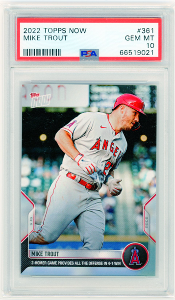 2022 Topps Now #361 Mike Trout PSA 10 GEM MINT!