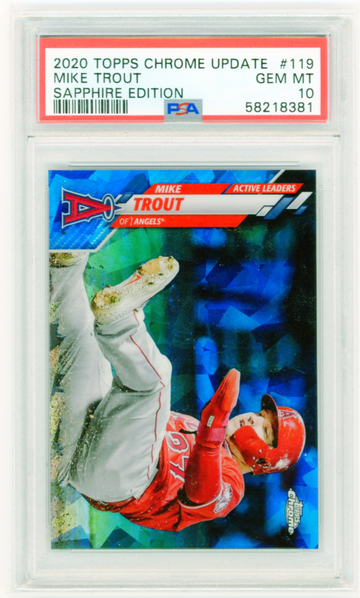 2020 Topps Chrome Update #119 Mike Trout Sapphire Edition PSA 10 GEM MINT!