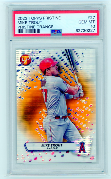 2023 Topps Pristine #27 Mike Trout Pristine Orange PSA 10 GEM MINT!