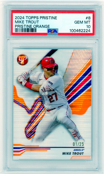 2024 Topps Pristine #8 Mike Trout Pristine Orange PSA 10 GEM MINT!