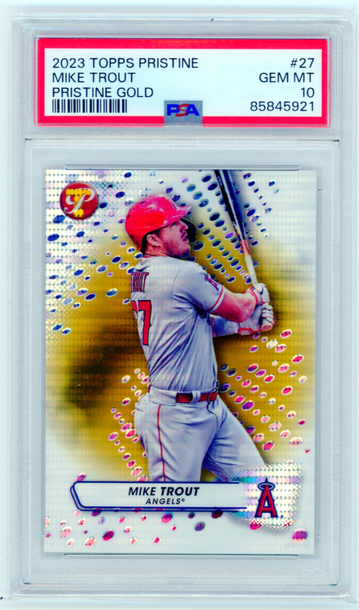 2023 Topps Pristine #27 Mike Trout Pristine Gold PSA 10 GEM MINT!