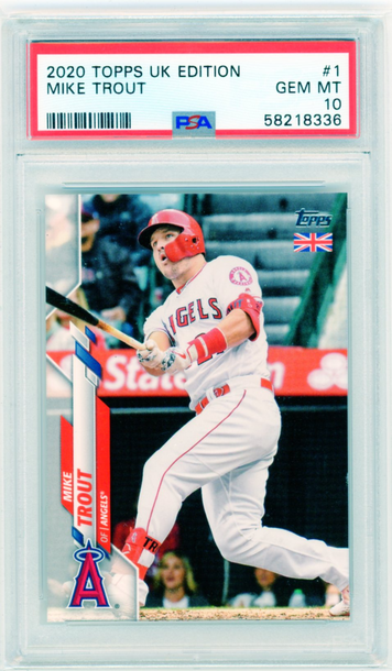 2020 Topps UK Edition #1 Mike Trout PSA 10 GEM MINT!