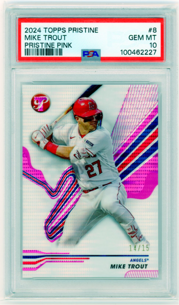 2024 Topps Pristine #8 Mike Trout Pristine Pink PSA 10 GEM MINT!