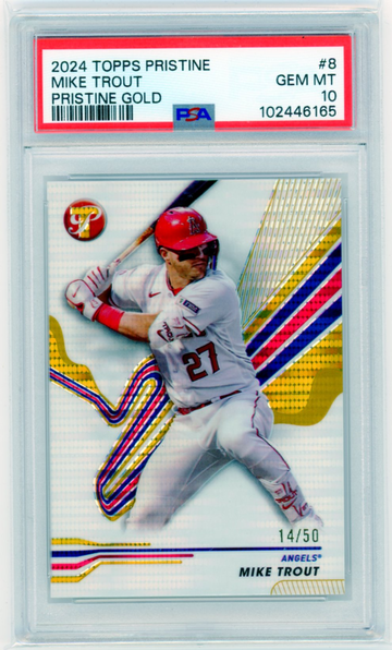 2024 Topps Pristine #8 Mike Trout Pristine Gold PSA 10 GEM MINT!