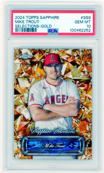 2024 Topps Sapphire #SS9 Mike Trout Selections-Gold PSA 10 GEM MINT!