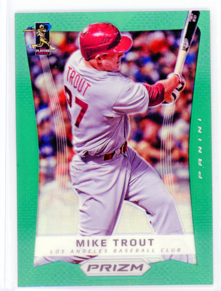 2012 Panini Prism #50 Mike Trout Green Prizm!